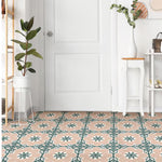 Load image into Gallery viewer, FloorPops Pink Daphne 12-in x 12-in Vinyl Tile Flooring Set of 20 (1 sq. ft./each)