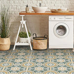 Load image into Gallery viewer, FloorPops Yellow Ezra 12-in x 12-in Vinyl Tile Flooring Set of 20 (1 sq. ft./each)