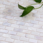 Charger l'image dans la visionneuse de galerie, Mother of Pearl 0.6" x 1.2" Seashell Brick Joint Mosaic Sheet (Set of 11)