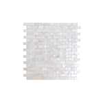 Charger l'image dans la visionneuse de galerie, Mother of Pearl 0.6" x 1.2" Seashell Brick Joint Mosaic Sheet (Set of 11)