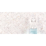 Charger l'image dans la visionneuse de galerie, Mother of Pearl 0.6" x 1.2" Seashell Chevron Mosaic Tile (Set of 11)