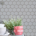 Load image into Gallery viewer, Retro Hexo Lume Grey Hexagon 11 in. x 13 in. Matte Porcelain Mosaic Floor and Wall Tile