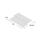 Charger l'image dans la visionneuse de galerie, Retro Picket Bianco Silica White Spire 11 in. x 14 in. Glossy Porcelain Mosaic Floor and Wall Tile