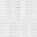 Charger l'image dans la visionneuse de galerie, Retro Picket Bianco Silica White Spire 11 in. x 14 in. Glossy Porcelain Mosaic Floor and Wall Tile