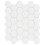 Charger l'image dans la visionneuse de galerie, Silica White Hexagon 11 in. x 13 in. Matte Porcelain Mosaic Floor and Wall Tile