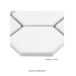 Charger l'image dans la visionneuse de galerie, Silica White Hexagon 11 in. x 13 in. Matte Porcelain Mosaic Floor and Wall Tile
