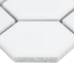 Charger l'image dans la visionneuse de galerie, Silica White Hexagon 11 in. x 13 in. Matte Porcelain Mosaic Floor and Wall Tile