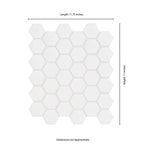 Charger l'image dans la visionneuse de galerie, Silica White Hexagon 11 in. x 13 in. Matte Porcelain Mosaic Floor and Wall Tile
