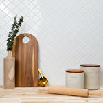 Charger l'image dans la visionneuse de galerie, Silica White Lantern 9 in. x 11 in. Glossy Porcelain Mosaic Floor and Wall Tile