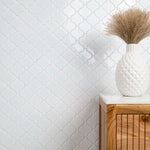 Charger l'image dans la visionneuse de galerie, Silica White Lantern 9 in. x 11 in. Glossy Porcelain Mosaic Floor and Wall Tile