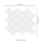 Charger l'image dans la visionneuse de galerie, Silica White Lantern 9 in. x 11 in. Glossy Porcelain Mosaic Floor and Wall Tile