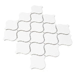 Charger l'image dans la visionneuse de galerie, Silica White Lantern 9 in. x 11 in. Glossy Porcelain Mosaic Floor and Wall Tile