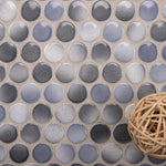Charger l'image dans la visionneuse de galerie, Value Series 0.8" x 0.8" Porcelain Penny Round Mosaic Wall & Floor Tile