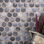 Charger l'image dans la visionneuse de galerie, Value Series 0.8" x 0.8" Porcelain Penny Round Mosaic Wall & Floor Tile