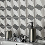 Load image into Gallery viewer, Merola Tile Twenties Diamond Mini Ceramic Floor and Wall Tile 4 inch Width 4 inch Length 12.72 sq ft/case Patterned Glossy Finish