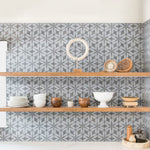 Charger l'image dans la visionneuse de galerie, Merola Tile Llama Flower Loire Silver Smoke Porcelain Tile – 0.38 inch Thick, 8.63 inch x 9.88 inch, 11.5 sq.ft/Case – Mixed Texture Floral Finish