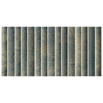 Load image into Gallery viewer, Merola Tile Rubik Verde 5.88 inch x 11.75 inch Ceramic Wall Tile – 10.78 sq ft per Case, Glossy Fluted Green Decorative Wall Tile