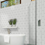 Load image into Gallery viewer, Illume Cloud White 4 in. x 12 in. Glossy Ceramic Subway Wall Tile