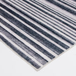 Load image into Gallery viewer, Incredible Washable Rug Kala Stripes Black/Grey 2 ft. x 7 ft. Washable Indoor Runner