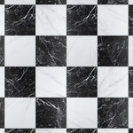 Charger l'image dans la visionneuse de galerie, Merola Tile Ruzzini 17.88 inch x 17.88 inch Porcelain Floor and Wall Tile 13.5 sq ft per Case Marble Look Checkboard
