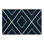 Load image into Gallery viewer, StyleWell Calcada Diamond Navy/Off White 30 in. x 45 in. Indoor Machine Washable Scatter Mat