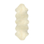 Charger l'image dans la visionneuse de galerie, Tapis double en peau de mouton de Nouvelle-Zélande, naturel, 60 cm x 1,80 m