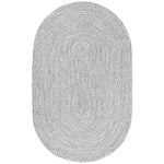 Charger l'image dans la visionneuse de galerie, Tapis d'intérieur ovale tressé nuLOOM Lefebvre sel et poivre 90 cm x 150 cm