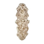 Charger l'image dans la visionneuse de galerie, Tapis double peau de mouton naturelle de Nouvelle-Zélande 60 cm x 1,80 m - Dégradé chocolat