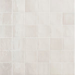 Charger l'image dans la visionneuse de galerie, Dal Tile Zellige Neo Gesso Carrelage mural ondulé en céramique émaillée brillante 4 po x 4 po (5,67 pi²/boîte)