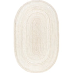 Load image into Gallery viewer, nuLOOM Hand Woven Rigo Jute Rug Off-White 2 ft. 3-inch x 4 ft. Indoor Oval Rug