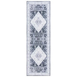 Charger l'image dans la visionneuse de galerie, Tapis de couloir d'intérieur lavable en machine Safavieh Arizona Catriona, gris vert/ivoire, 2 pi 6 po x 8 pi