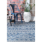 Charger l'image dans la visionneuse de galerie, Tapis d'extérieur nuLOOM Kandace bleu 1,5 m x 2,1 m, intérieur/extérieur