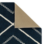 Load image into Gallery viewer, StyleWell Calcada Diamond Navy/Off White 30 in. x 45 in. Indoor Machine Washable Scatter Mat