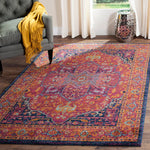 Load image into Gallery viewer, Safavieh Evoke Watson Fuchsia / Orange 5 ft. 1 in. x 5 ft. 1 in. Square Area Rug