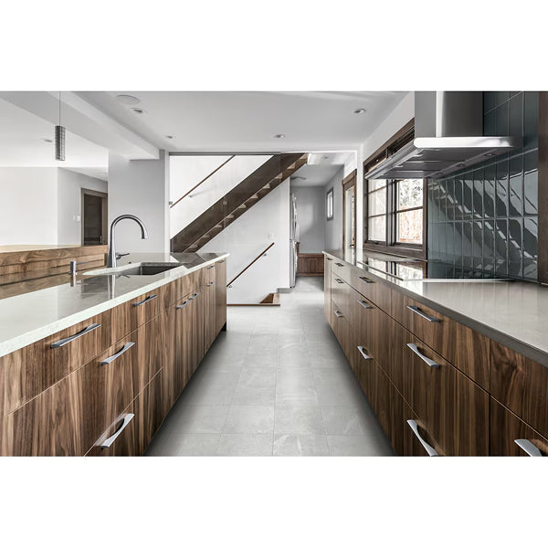 Carreaux de sol et de mur en céramique mat Anatolia Paradiso Grigio, 12 po x 12 po (13,56 pi²/caisse)