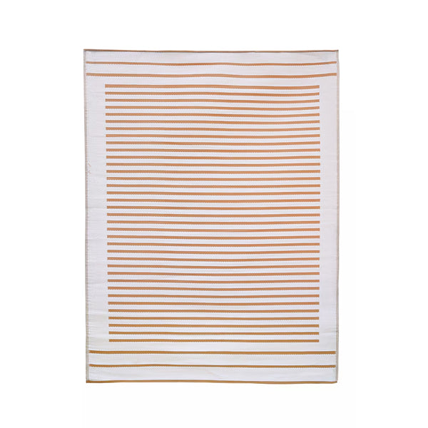 StyleWell Taupe Stripes 6 ft. x 9 ft. Outdoor Area Rug