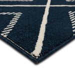 Load image into Gallery viewer, StyleWell Calcada Diamond Navy/Off White 30 in. x 45 in. Indoor Machine Washable Scatter Mat