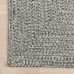 Charger l'image dans la visionneuse de galerie, Tapis d'intérieur ovale tressé nuLOOM Lefebvre sel et poivre 90 cm x 150 cm