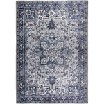 Load image into Gallery viewer, L'Baiet Lyla Blue 8 ft. x 10 ft. Traditional Washable Indoor Area Rug