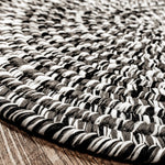 Charger l'image dans la visionneuse de galerie, Tapis ovale d'intérieur/extérieur Colonial Mills Anastasia noir 1,5 m x 2,1 m