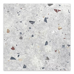 Charger l'image dans la visionneuse de galerie, Carreaux de sol et de mur en porcelaine Modamo Barreta Terrazzo gris clair mat, 66 cm x 66 cm (14,1 pi²/caisse)