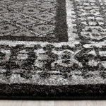 Charger l'image dans la visionneuse de galerie, Tapis d'intérieur carré Safavieh Adirondack Luther, noir/argent, 1,2 m x 1,2 m