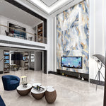 Load image into Gallery viewer, Modamo Abstract Decor Polished Blue 24-inch x 48-inch Porcelain Floor and Wall Tile (15.49 Sq. Ft./Case)