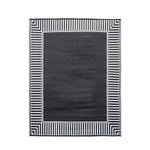Load image into Gallery viewer, StyleWell Black w/ White 6 ft. x 9 ft. Outdoor Area Rug