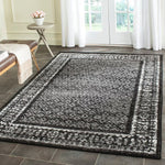 Charger l'image dans la visionneuse de galerie, Tapis d'intérieur carré Safavieh Adirondack Luther, noir/argent, 1,2 m x 1,2 m