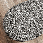 Charger l'image dans la visionneuse de galerie, Tapis ovale d'intérieur/extérieur Colonial Mills Anastasia noir 1,5 m x 2,1 m