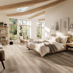 Charger l'image dans la visionneuse de galerie, Carreaux de porcelaine mat effet bois MSI Havenwood Beige 8 po x 36 po (14 pi²/caisse)