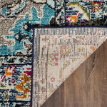 Charger l'image dans la visionneuse de galerie, Tapis rond Safavieh Monaco Moses bleu marine/bleu clair 90 cm x 90 cm