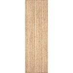 Charger l'image dans la visionneuse de galerie, Tapis d'intérieur carré nuLOOM tissé à la main en jute Rigo naturel 1,2 m x 1,2 m