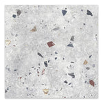 Charger l'image dans la visionneuse de galerie, Carreaux de sol et de mur en porcelaine Modamo Barreta Terrazzo gris clair mat, 66 cm x 66 cm (14,1 pi²/caisse)
